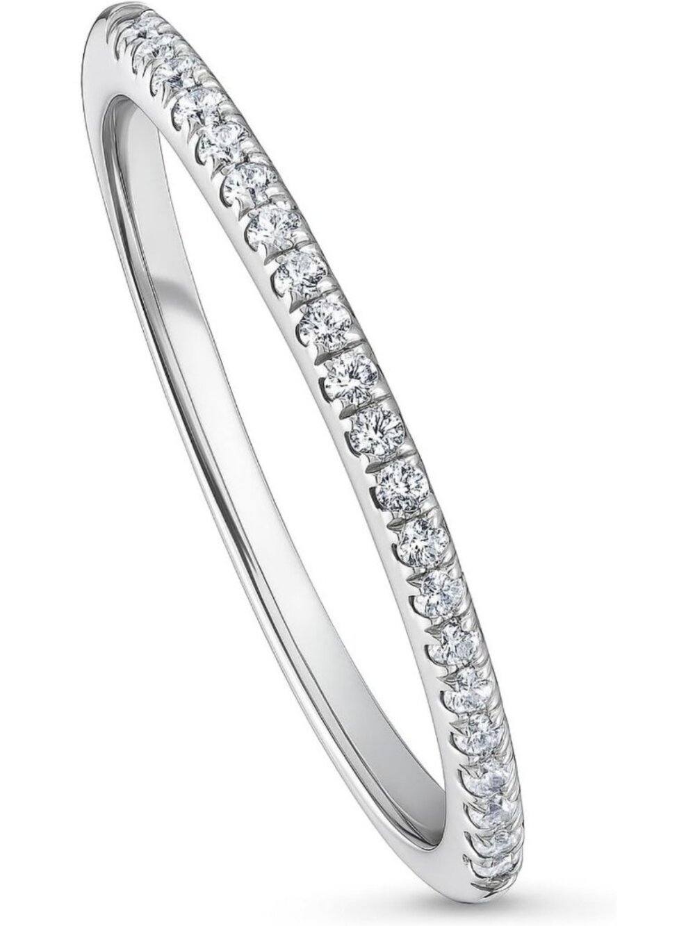 Sterling Silver Stackable CZ Pinky Wedding Eternity Ring for Women - Elegant